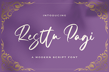 Resttu Pagi - Handwritten Font