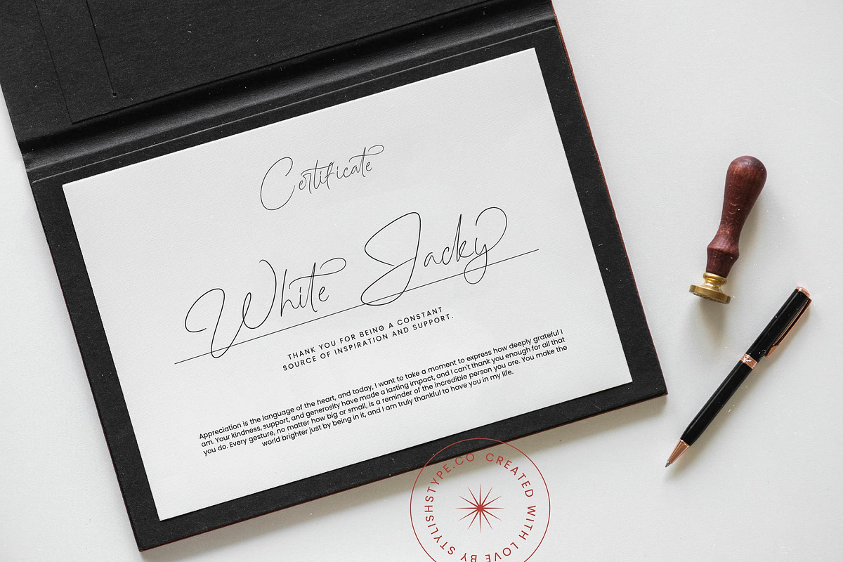 Ambigail Jonathan Stylish Signature, a Script Font by stylishtype.co (Photo 7 of 20)
