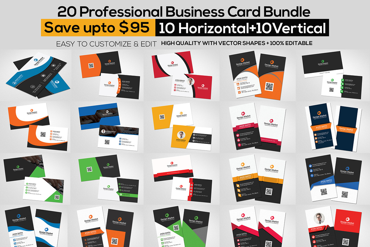 20 Business Card Template Bundle, a Business Card Template by Business Flyers (Photo 1 of 6)