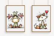 Whimsical Quirky Animal Clipart, an Illustration by Libby Wishes (Thumbnail 3 of 6)