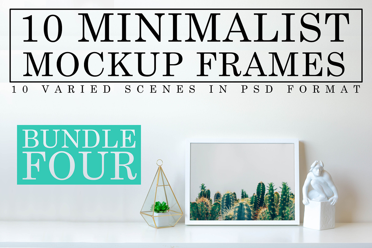 10 Minimalist White Mockup Frames, a Packaging Mockup by F R A M E D // SUPPLY CO. (Photo 1 of 11)