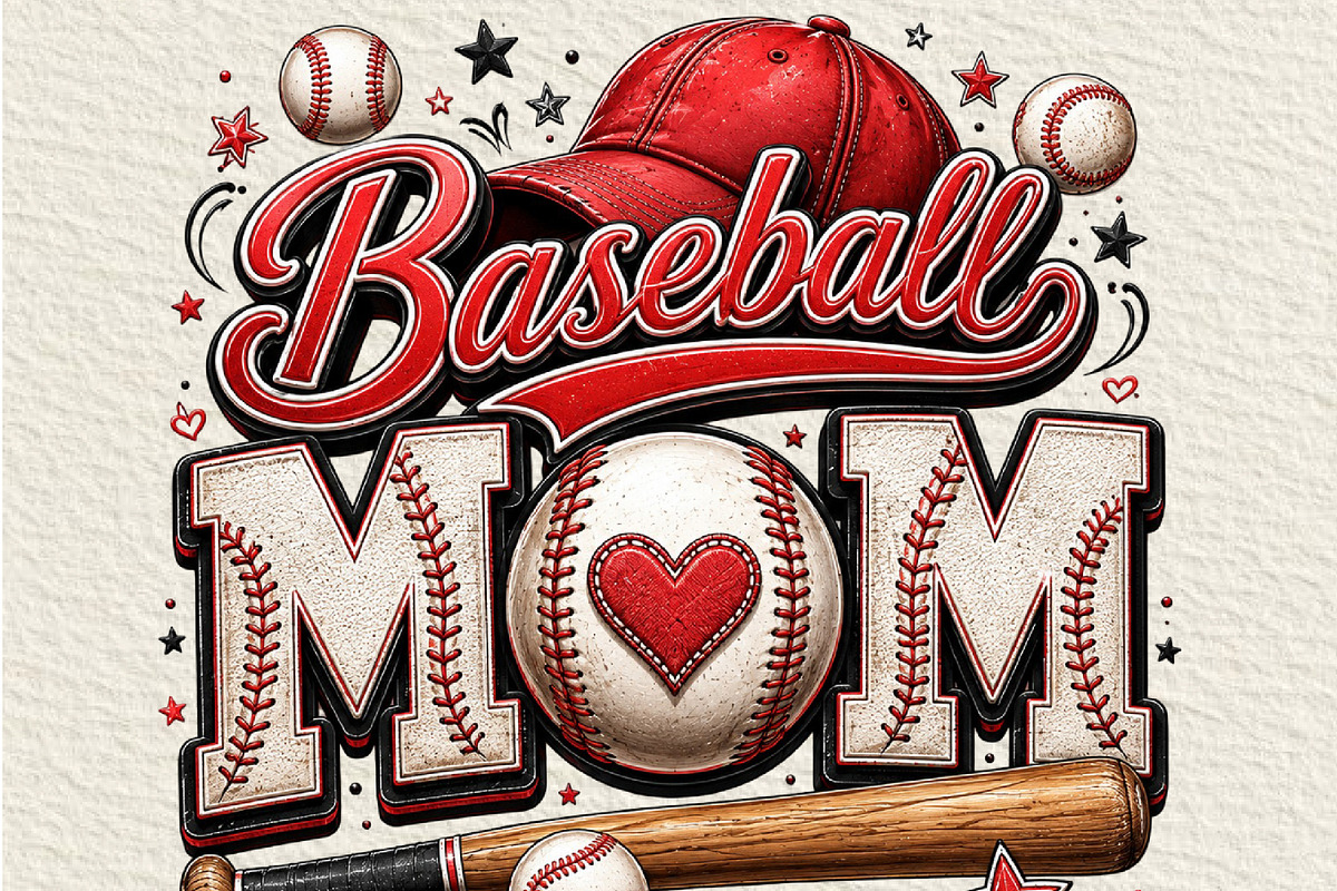 Baseball Mom Sports PNG, an Object Illustration by DreamCafeArt (Photo 1 of 6)