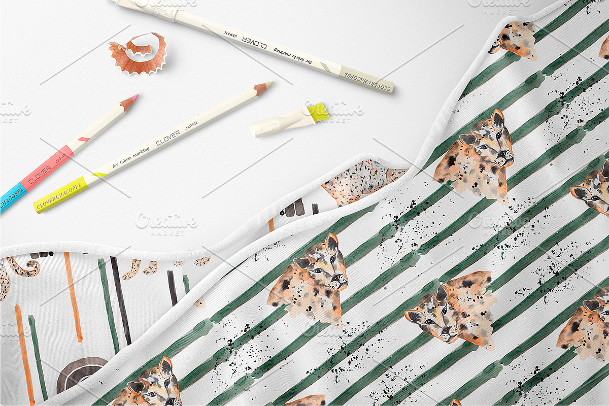 Watercolor Leopard Pattern, a Pattern Graphic by MayaNavits (Photo 4 of 8)