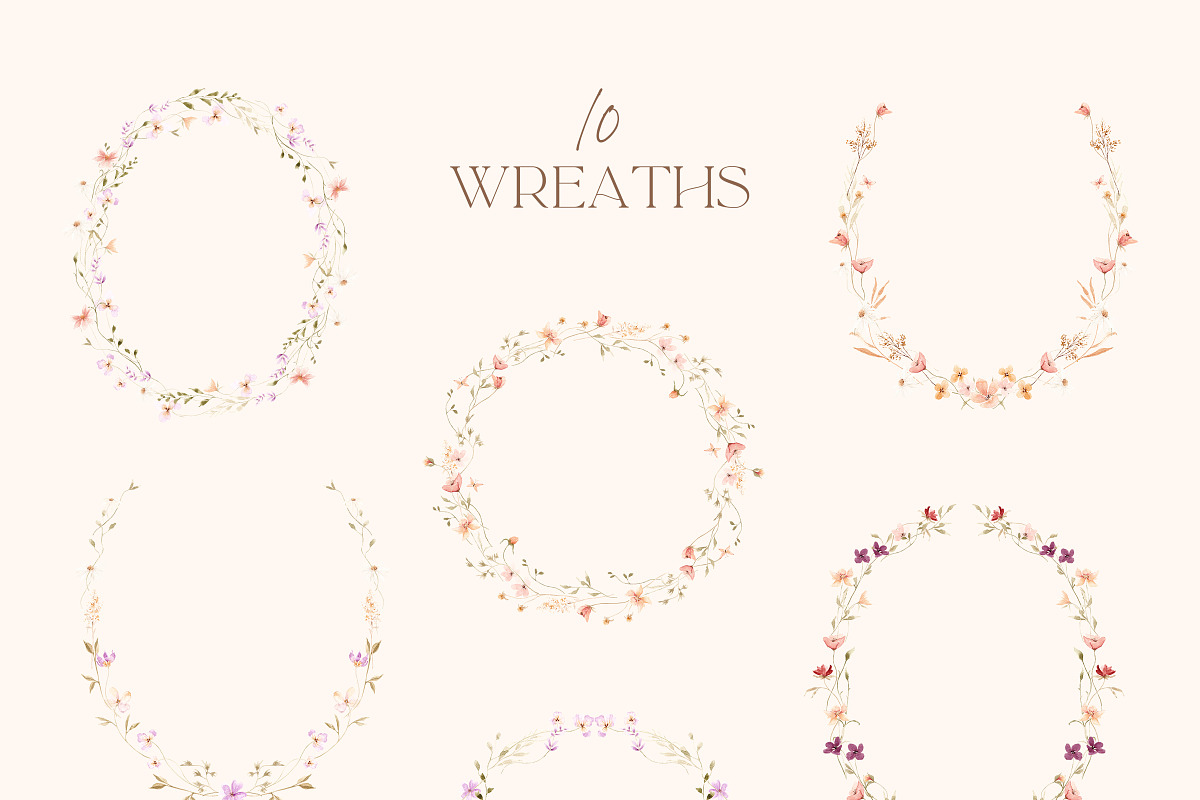 Watercolor Summer Wildflowers, a Decorative Illustration by Altea Design Studio (Photo 8 of 13)