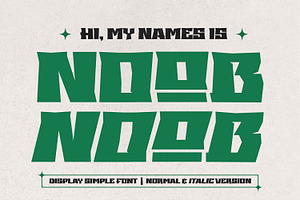 Noob – Display Simple