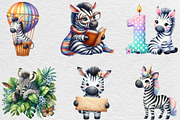 Cute Zebra Sublimation Clipart, an Illustration by Black Bird Studio (Thumbnail 3 of 6)