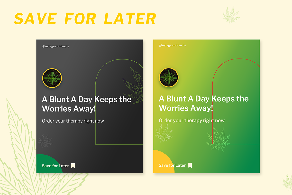 Smoke G | Cannabis Instagram Pack, a Social Media Template by byalikhan (Photo 9 of 9)