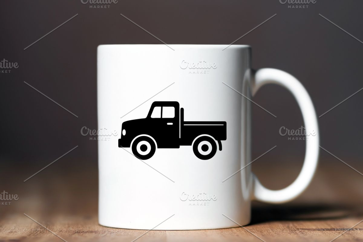 Farm Truck Silhouette SVG, a Transportation Illustration by newminddesign (Photo 10 of 10)