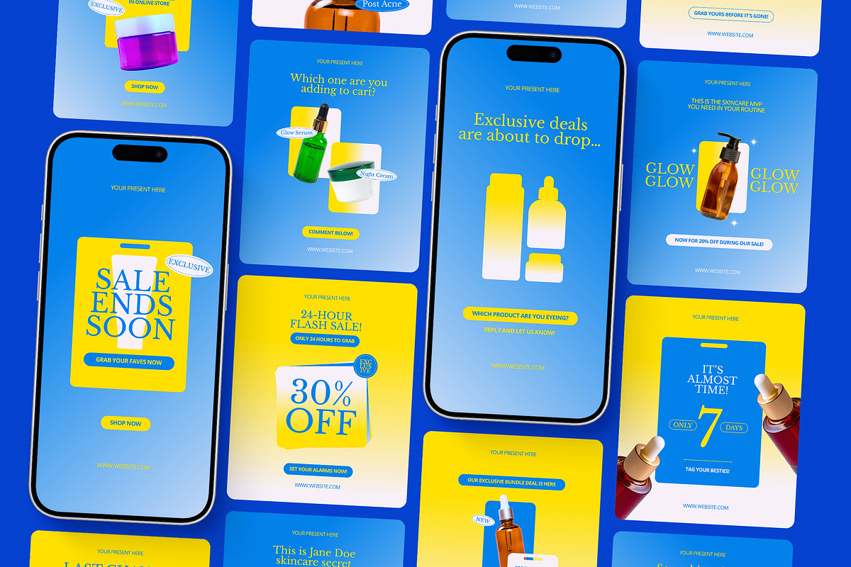 Skincare Sale Instagram Templates, a Social Media Template by Supanium Studio (Photo 5 of 5)