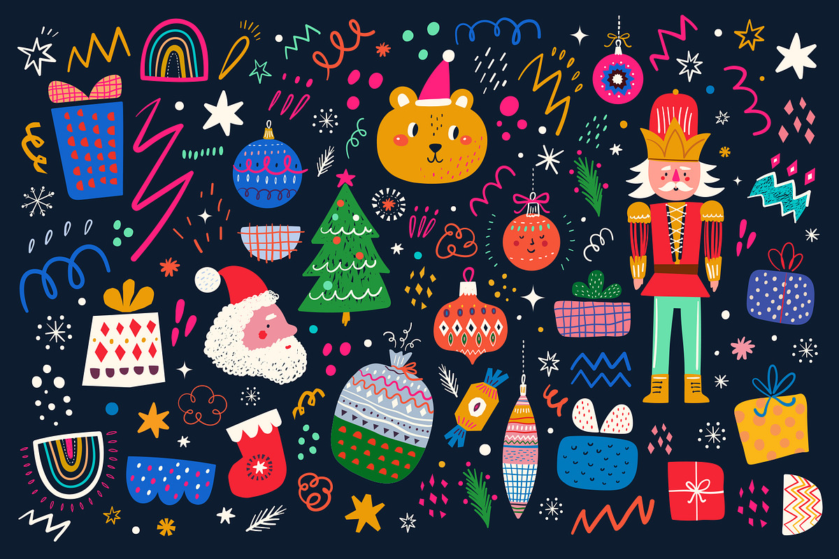 Cristmas holiday set, a Seasonal Illustration by MoleskoStudio (Photo 1 of 18)