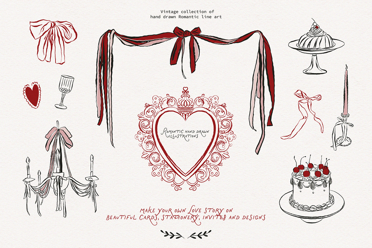 Plein d'amour Romantic collection, a Decorative Illustration by lokko studio (Photo 10 of 13)