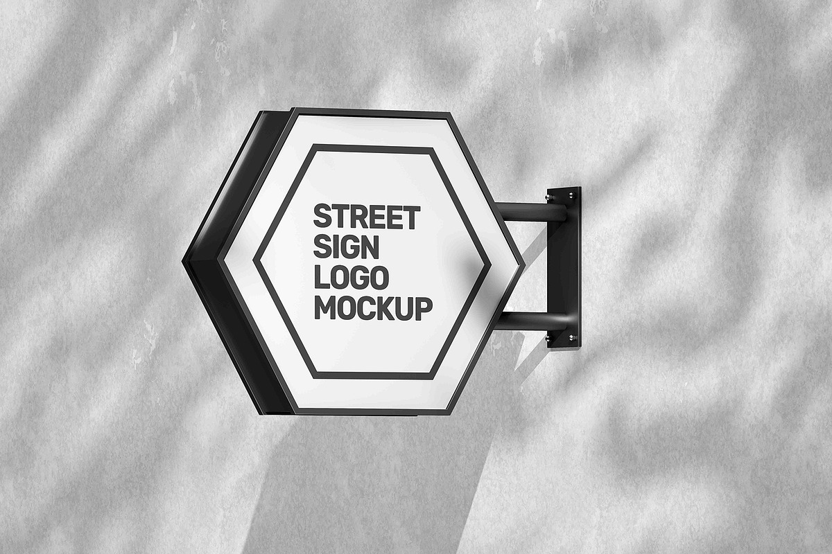 Street Sign Mockup (32 PSD Scenes), an Advertising Mockup by Traint (Photo 14 of 50)