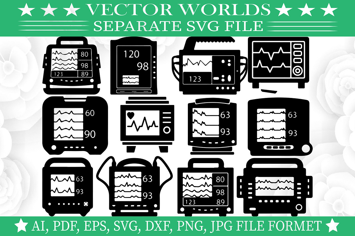 Patient Monitor SVG, Monitor SVG, an Object Graphic by VectorWorlds (Photo 3 of 3)