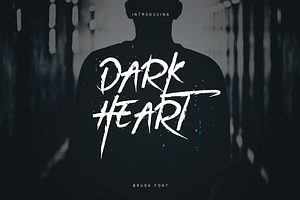 Dark Heart Brush Font Extras