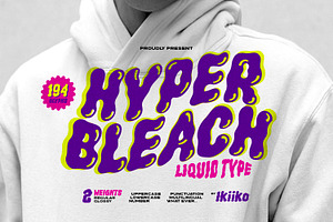 Hyper Bleach - Liquid Type, a Handwritten Font by ikiiko