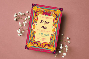 Indian Wedding Invitation, an Invitation Template by Aarley Kaiven