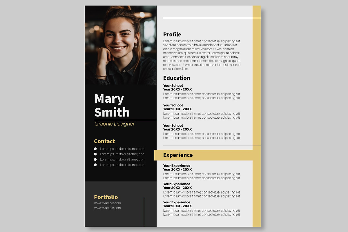 Elegant Professional Resume CV, a Templates & Theme by studiogstock (Photo 2 of 3)