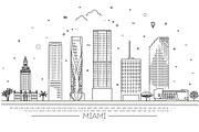 Banner of Miami City, an Outline Icon by Tettygreen (Thumbnail 1 of 2)