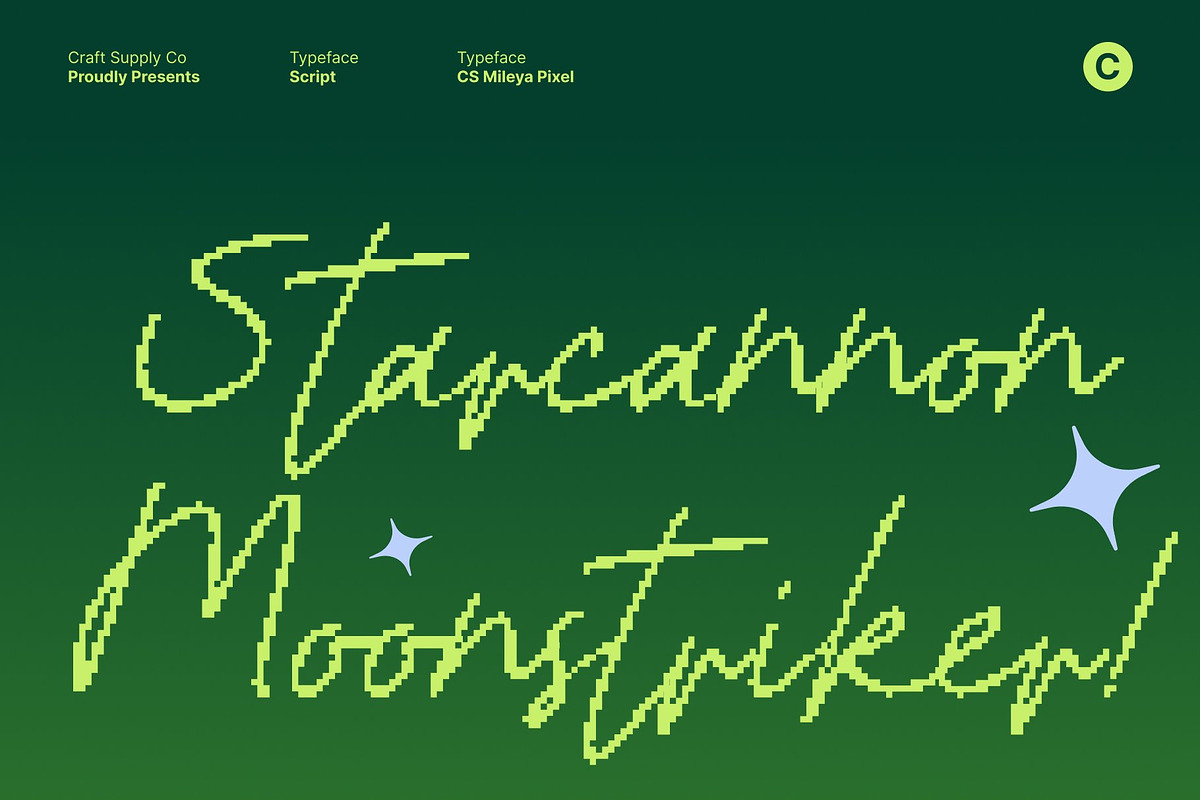 CS Mileya Pixel, a Script Font by Craft Supply Co. (Photo 6 of 8)