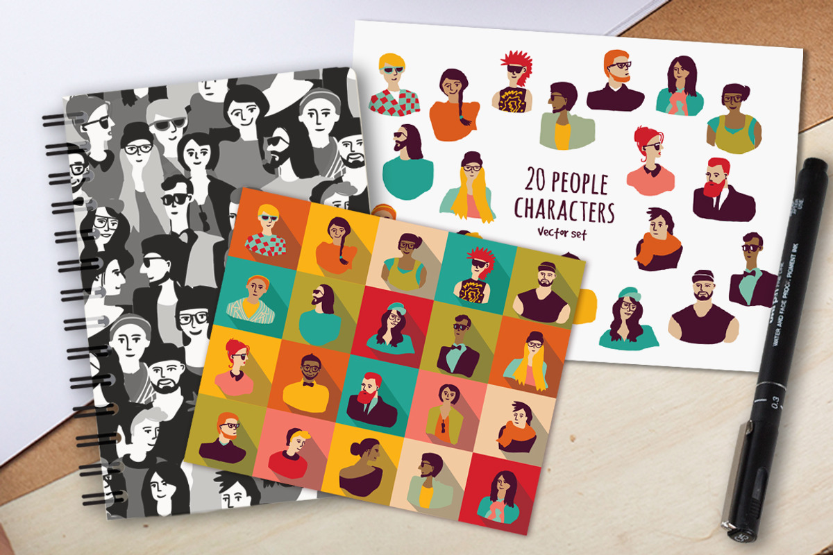 Group of happy people vector set, a Person Illustration by Crowhouse (Photo 2 of 4)
