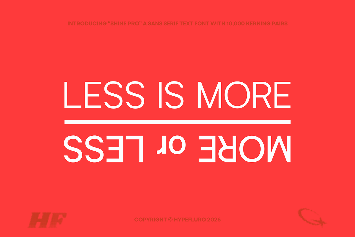 Shine Pro - 4 Text Sans-Serif Fonts, a Sans Serif Font by HyperFluro (Photo 5 of 12)