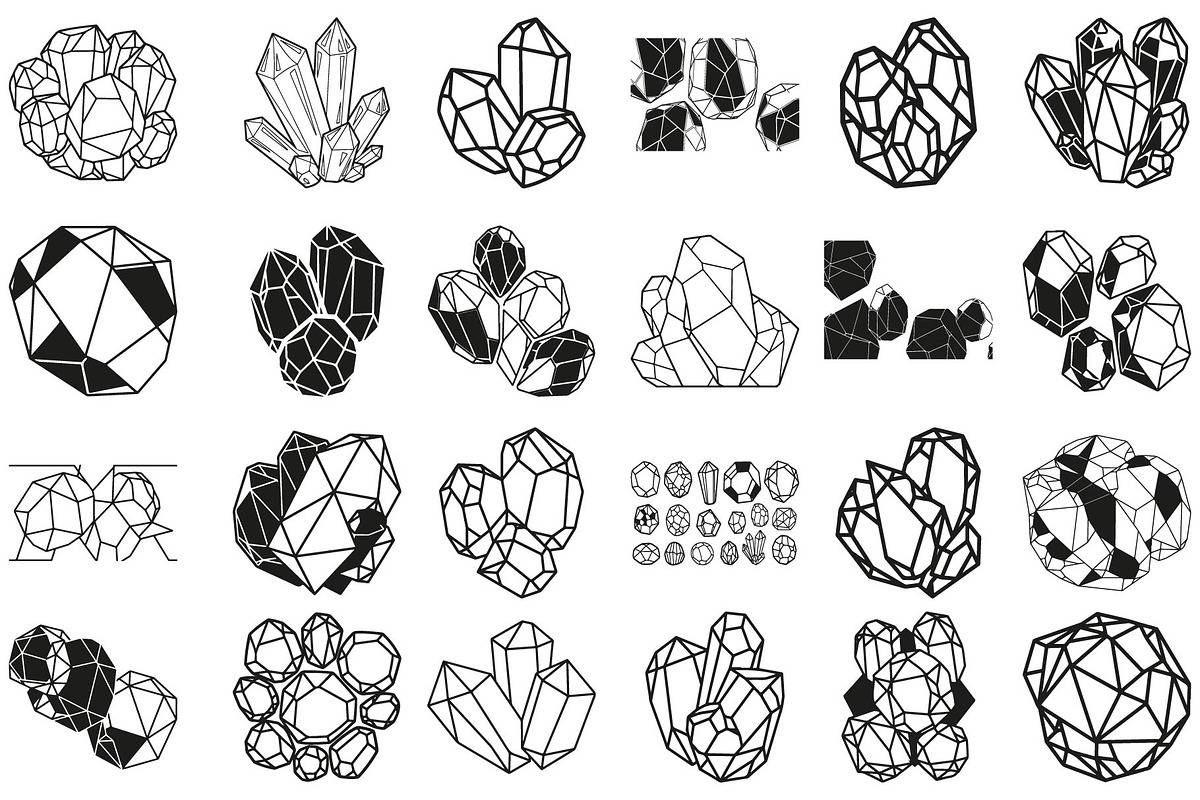 crystal and gemstone coloring pages, an Illustration by Amazin_art (Photo 1 of 25)