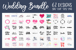 Wedding SVG Bundle Marriage Cut File