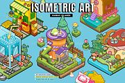 Procreate Isometric Islands Pack, a Brush Add-On by Artbykimmyw (Thumbnail 1 of 10)