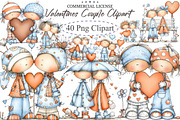 Valentines Couple Clipart Sublimatio, an Illustration by designcity5 (Thumbnail 1 of 5)