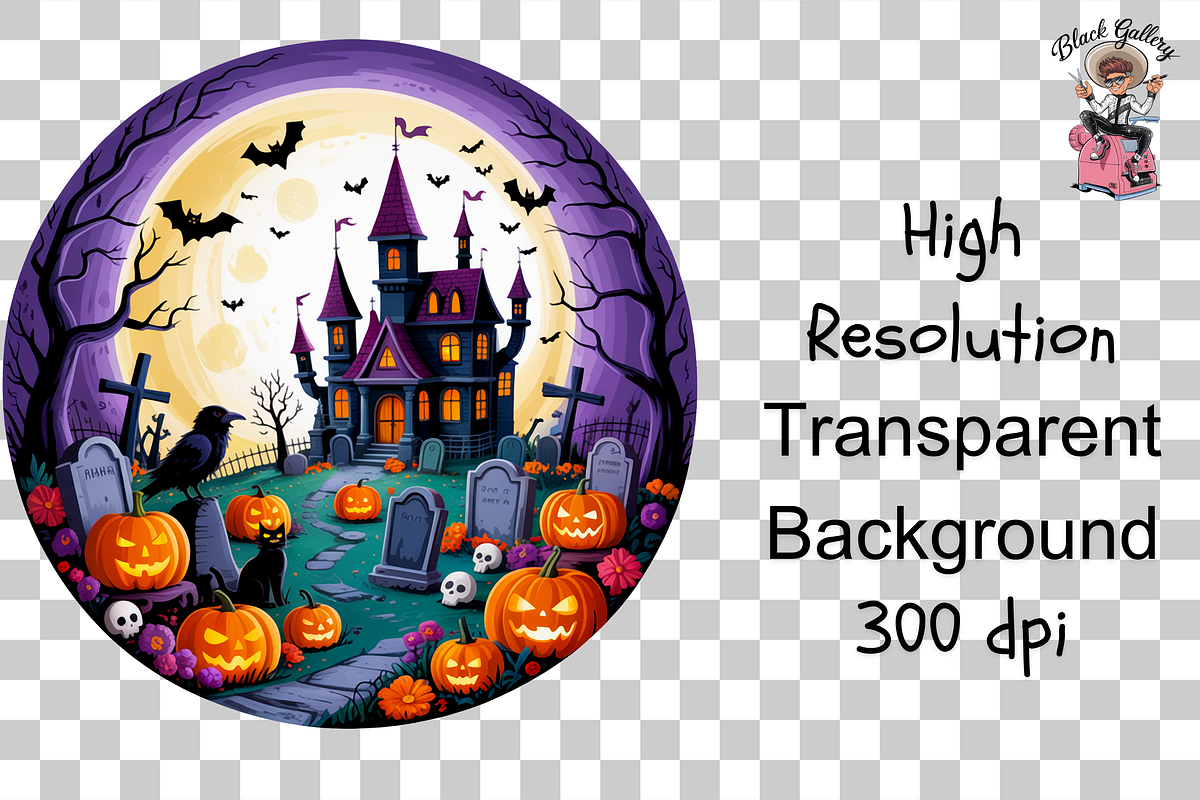 Spooky Halloween Night PNG Bundle, a Graphic by Clipart Bloom (Photo 11 of 11)