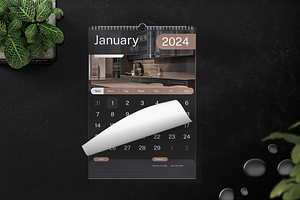 2024 Calendar Template, a Print Template by Annora Studio