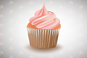 Cupcake with Pink Cream, an Object Graphic by Ghagra