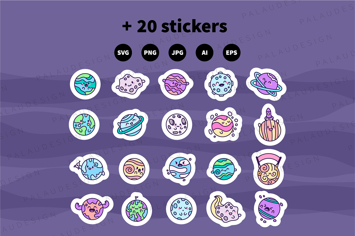 Planet Clipart Bundle, an Education Illustration by Palau (Photo 9 of 9)