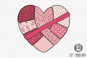 Trendy Valentine Heart Patchwork Png, an Illustration by Designking (Thumbnail 2 of 6)
