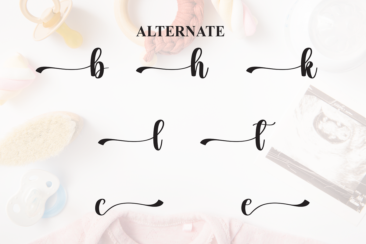Baby Sample | Script Font, a Handwritten Font by Scratchones (Photo 8 of 9)