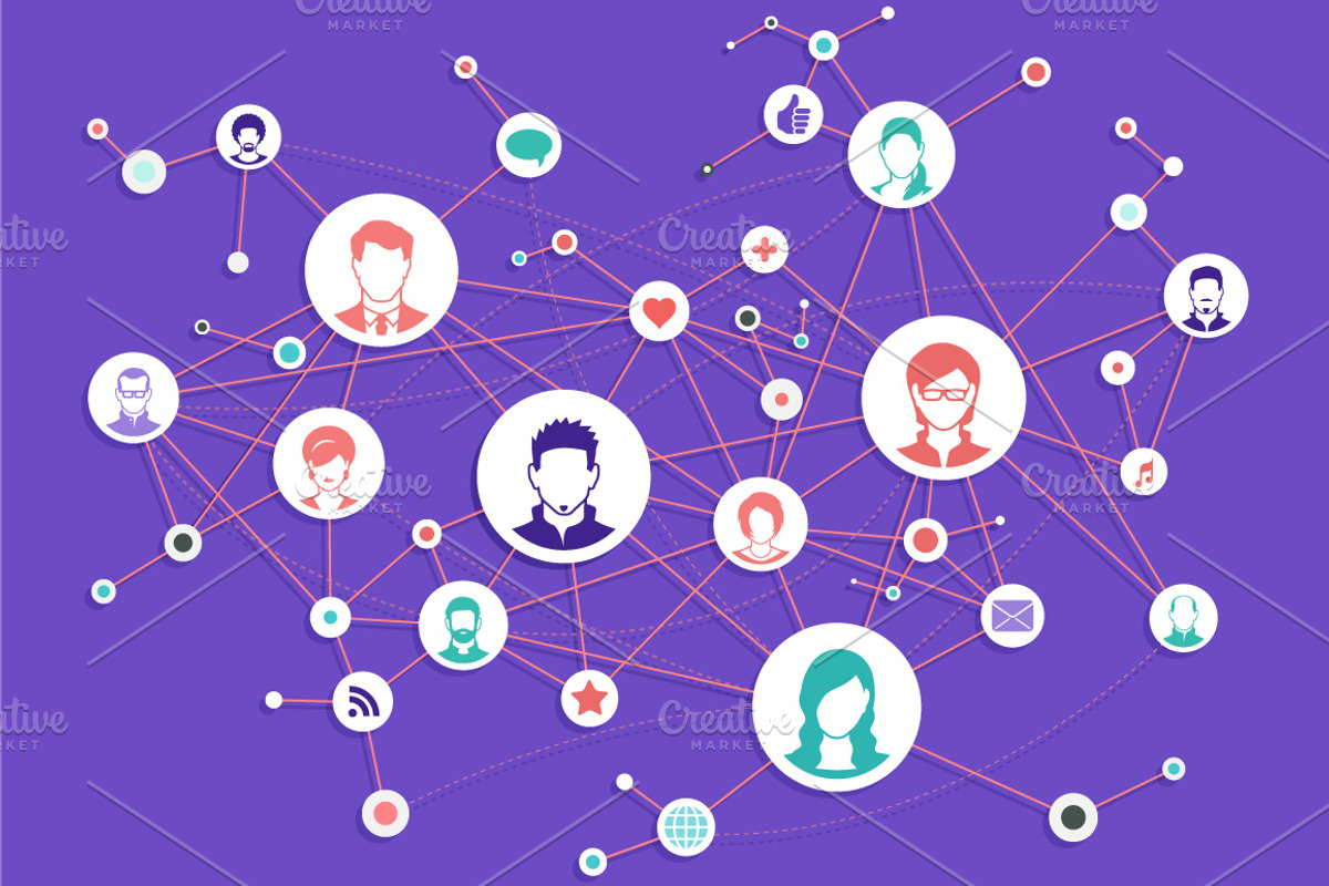 Social Media Concept Illustration, a Person Illustration by vekstok (Photo 2 of 6)