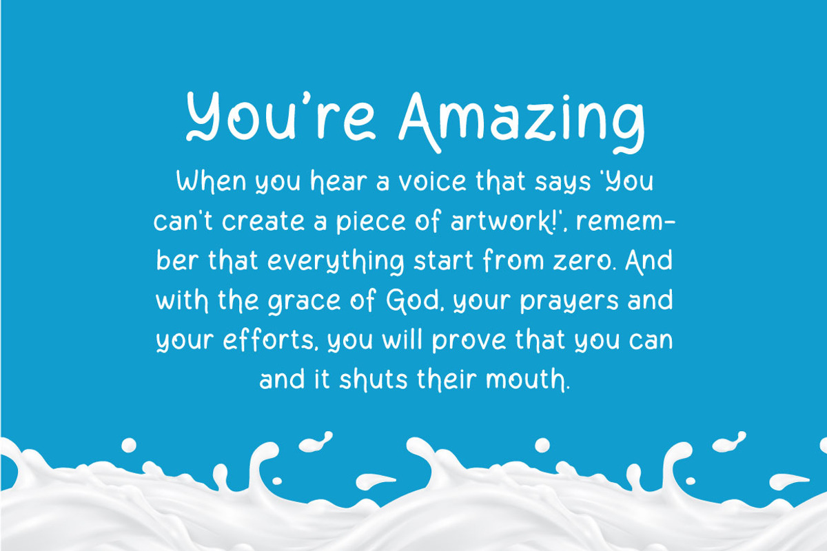 Reymilk - Handwritten comic font, a Handwritten Font by Mightyfire (Photo 2 of 3)