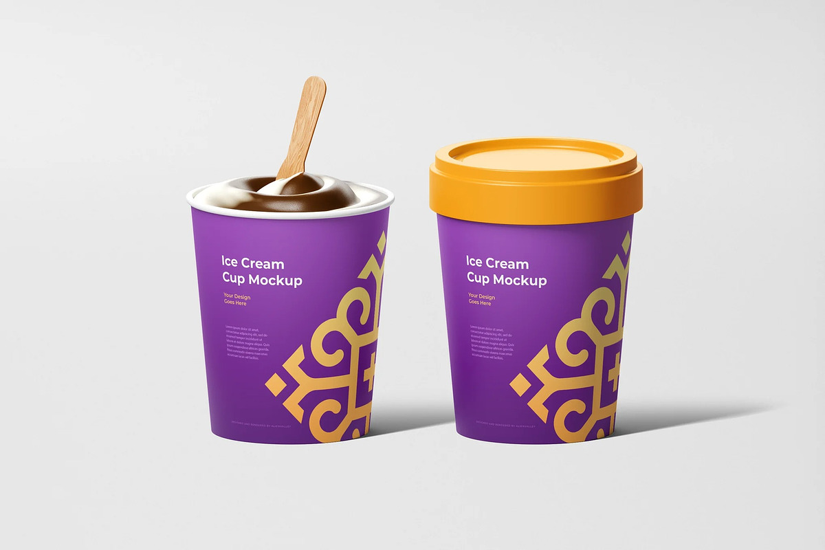 Ice Cream Tub Mockup, a Product Mockup by zpackcreative (Photo 1 of 4)