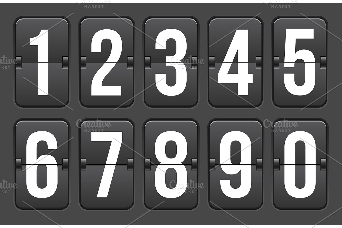 Countdown timer with numbers., a Technology Illustration by HAPPY VECTOR