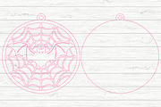 Halloween Bat Spider Web Laser Cut, an Object Graphic by Layerology (Thumbnail 3 of 3)