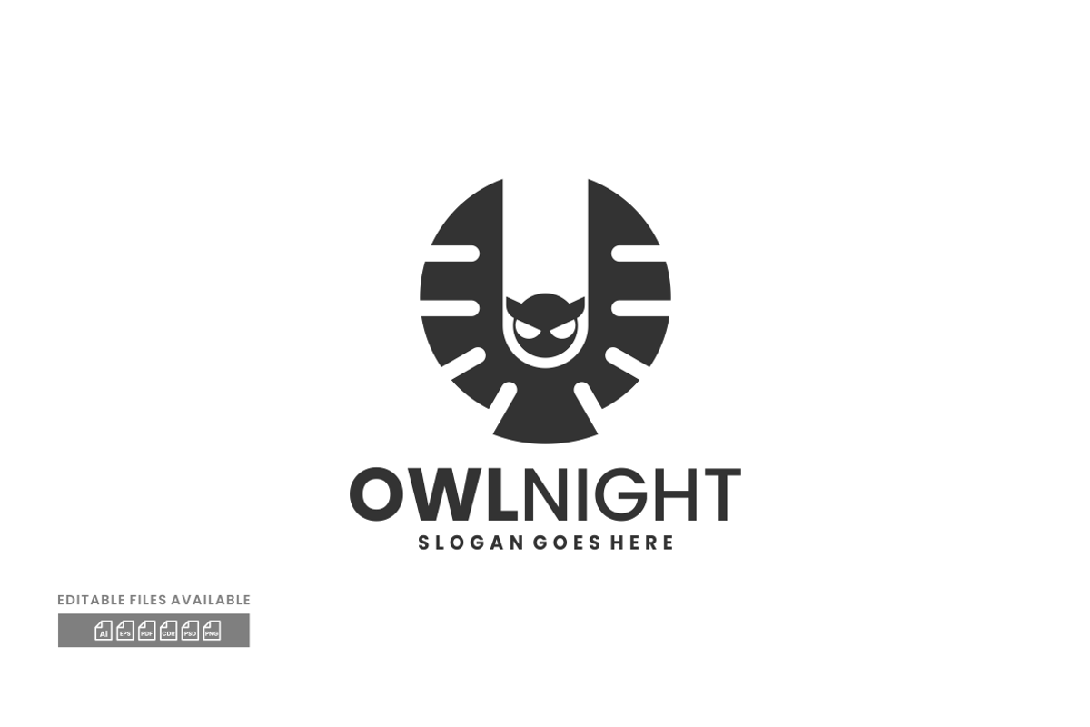Owl Silhouette Logo, a Branding & Logo Template by ivan_artnivora