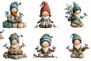 Winter Christmas Gnome Clipart, an Illustration by DreamArtGraphic (Thumbnail 3 of 5)