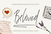 Beloved signature duo font., a Script Font by Red Ink (Thumbnail 1 of 11)
