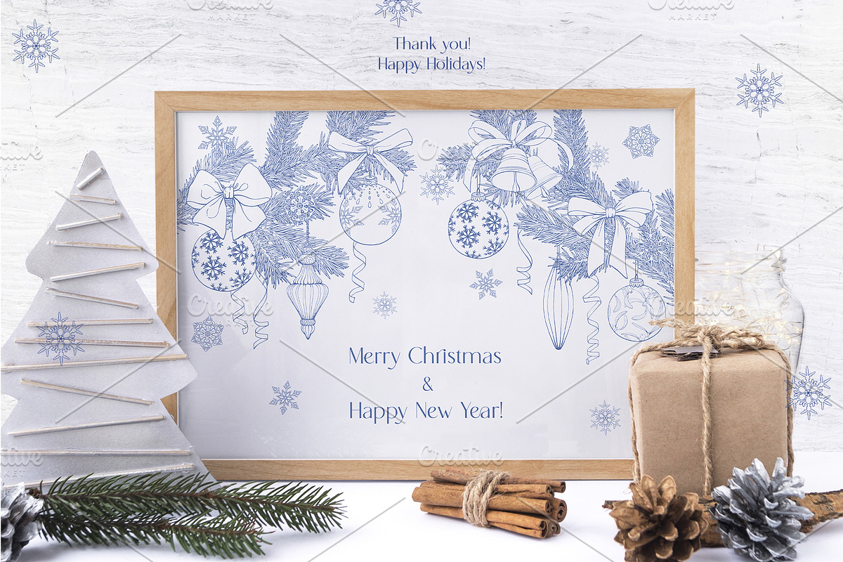 Christmas Hand drawn Vector set, an Object Illustration by ON_lineart_store (Photo 10 of 10)