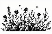 Elegant Wildflower Silhouette Bundle, an Illustration by Creativeshirt (Thumbnail 6 of 13)