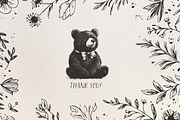 100 Teddy Bear linocut prints, an Object Graphic by DariSmartArt (Thumbnail 15 of 15)