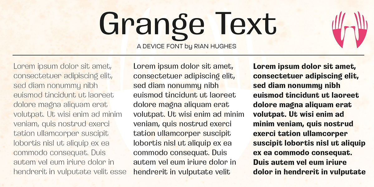 Grange Text, a Sans Serif Font by Device (Photo 3 of 5)