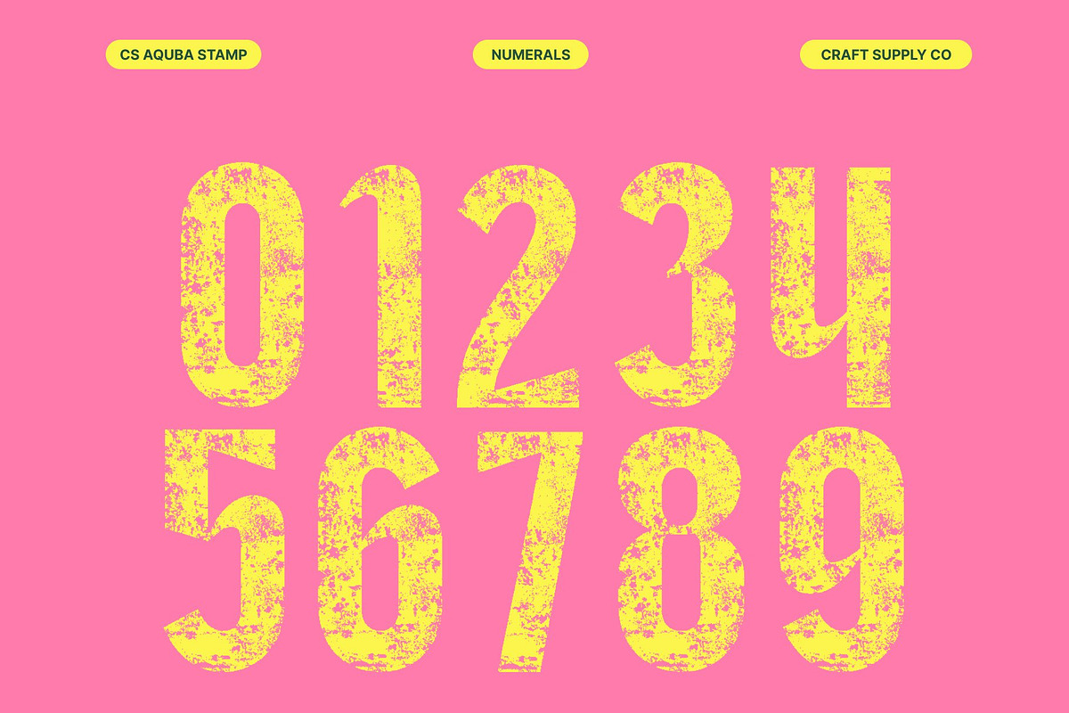 CS Aquba Stamp, a Sans Serif Font by Craft Supply Co. (Photo 5 of 8)