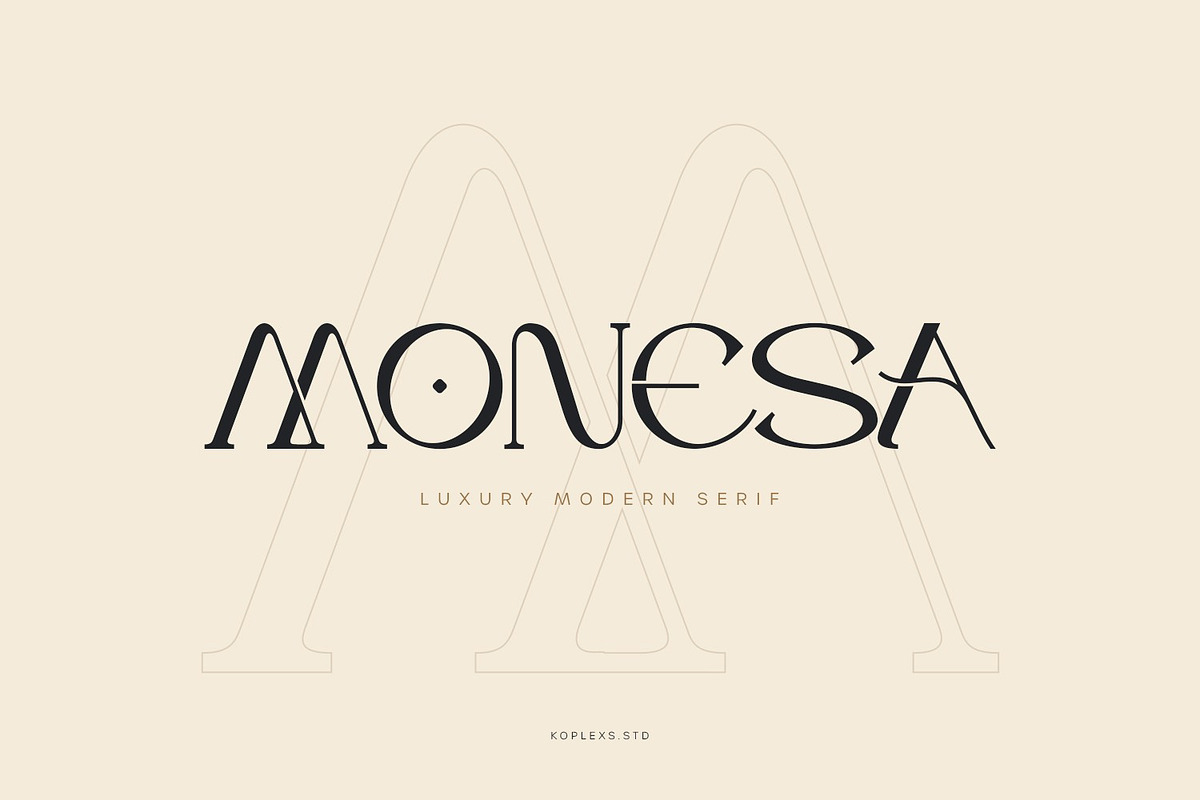 Monesa - Luxury Modern Serif Font, a Serif Font by Koplexs Studio (Photo 1 of 12)