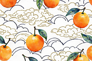 Oranges Seamless Pattern, a Pattern Graphic by PLUM&FIGS (Thumbnail 4 of 5)
